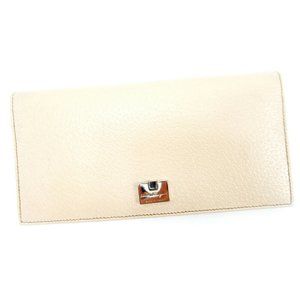 Salvatore Ferragamo wallet beige leather Authentic used